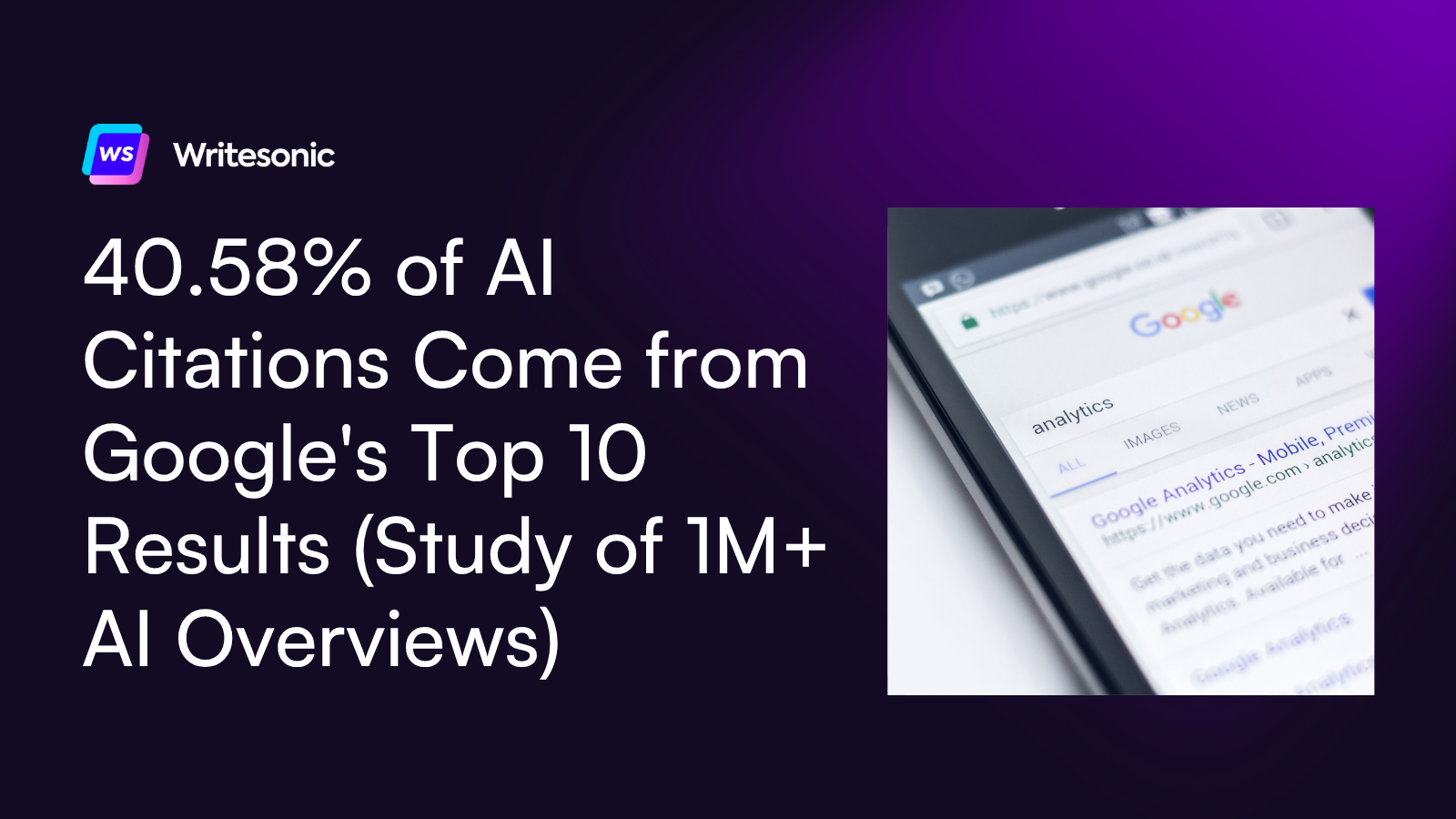 40.58% of AI Citations Come from Google’s Top 10 Results (Study of 1M+ AI Overviews)