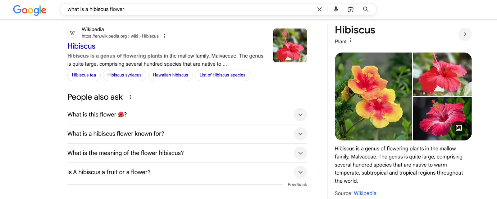 Long tail query example