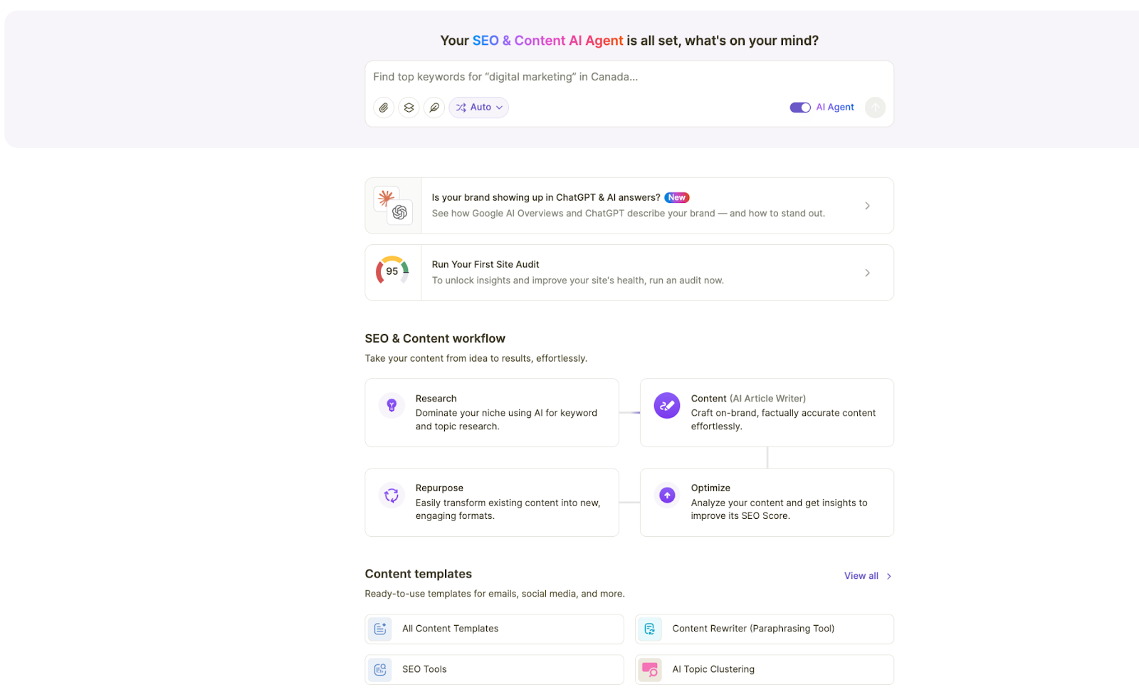 Writesonic SEO AI Agent