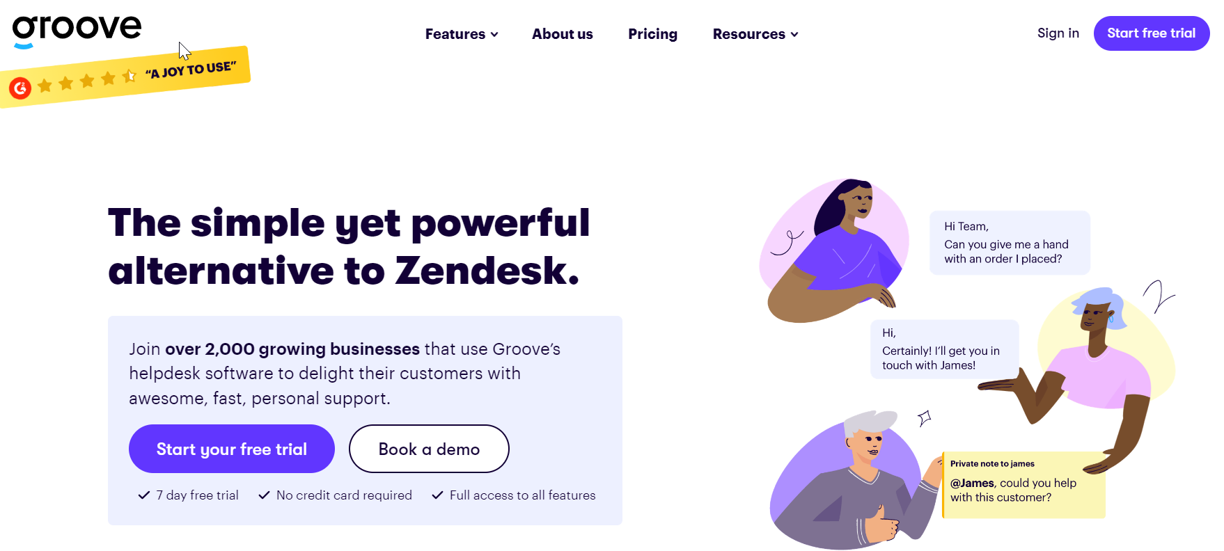 GrooveHQ - Best Live Chat apps for Shopify