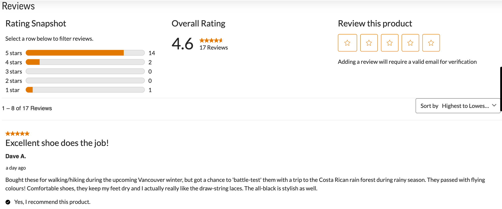 Customer reviews on e-commerce sites - what is seo