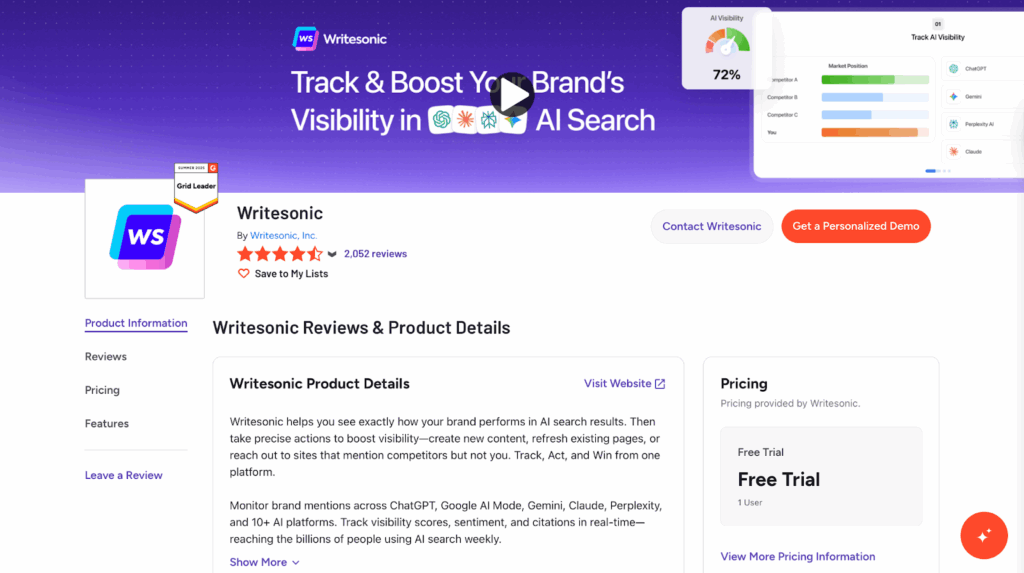 Writesonic G2 Review - What is Search Everywhere Optimization