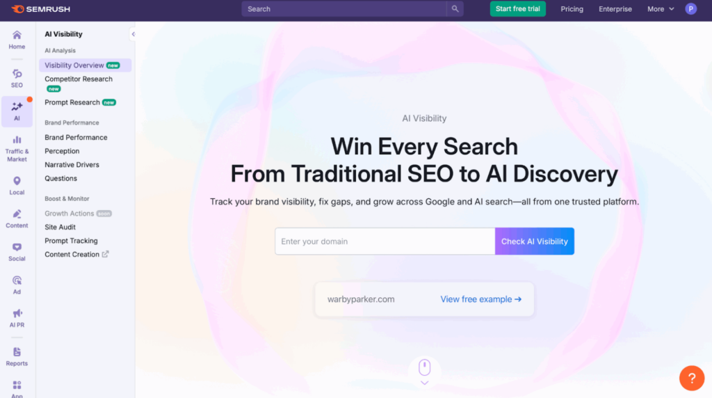 Semrush AI Visibility Toolkit