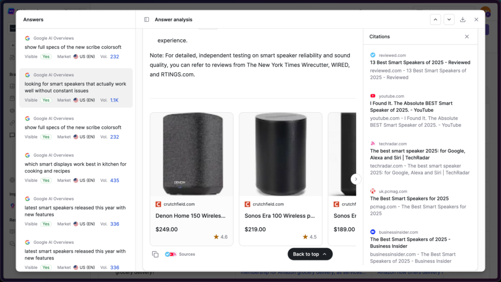 Writesonic dashboard highlighting prompts that triggered ChatGPT ads